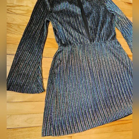 Topshop Shimmering Blue and Silver Dress - Picture 11 of 13